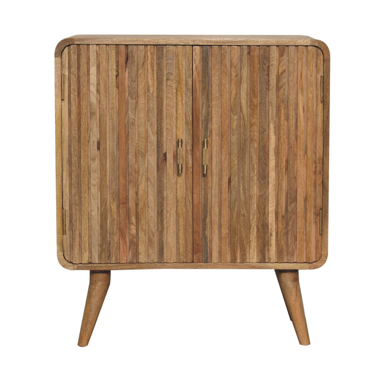 T Bar Ridged Cabinet - Brown