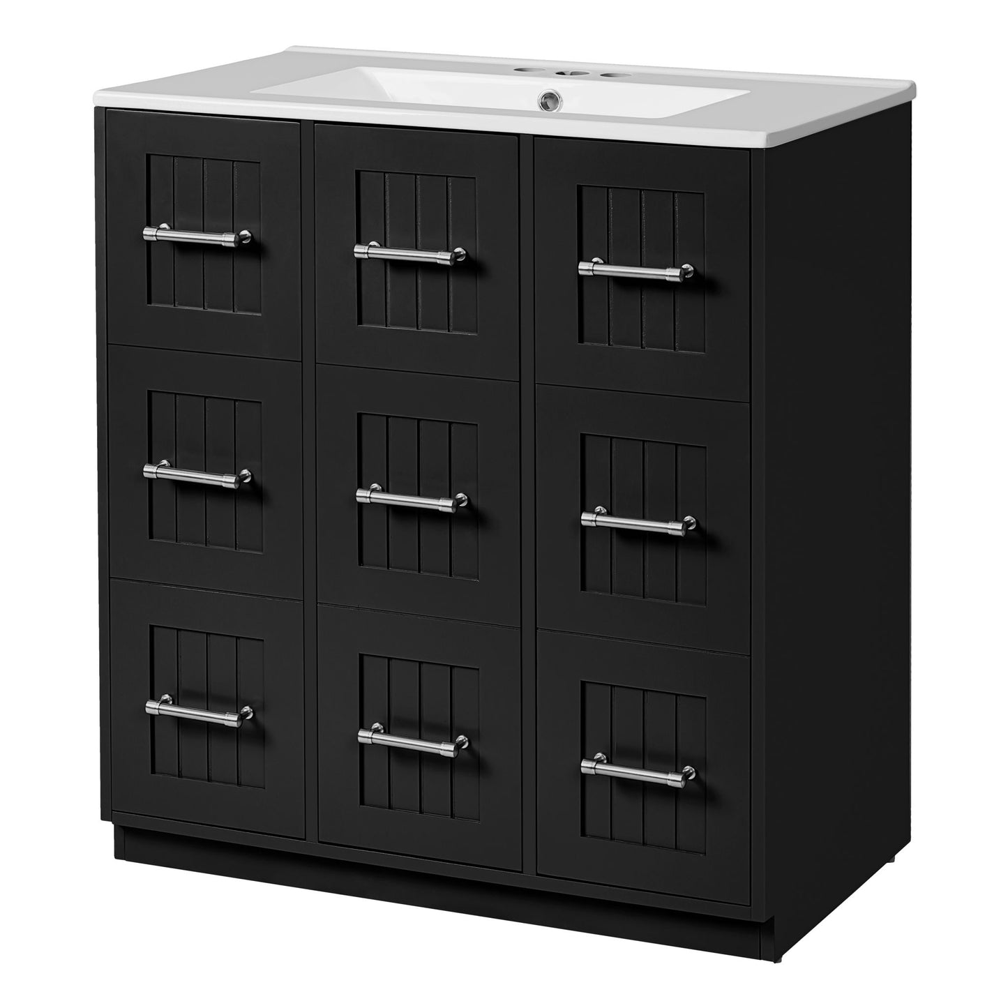 Bathroom Vanity With Undermount Sink, Soft-Close Doors, Drawers, Ceramic Sink