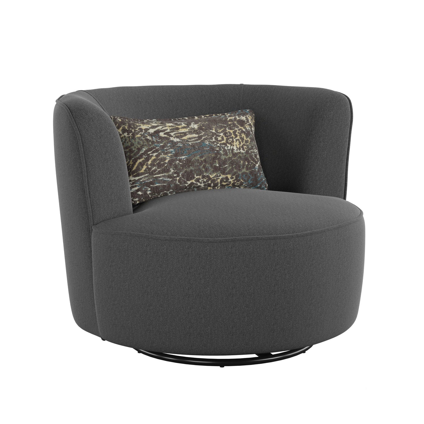 Benz - Swivel Glider Accent Chair - Gray