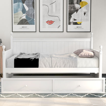 Twin Size Daybed & Twin Size Trundle - White