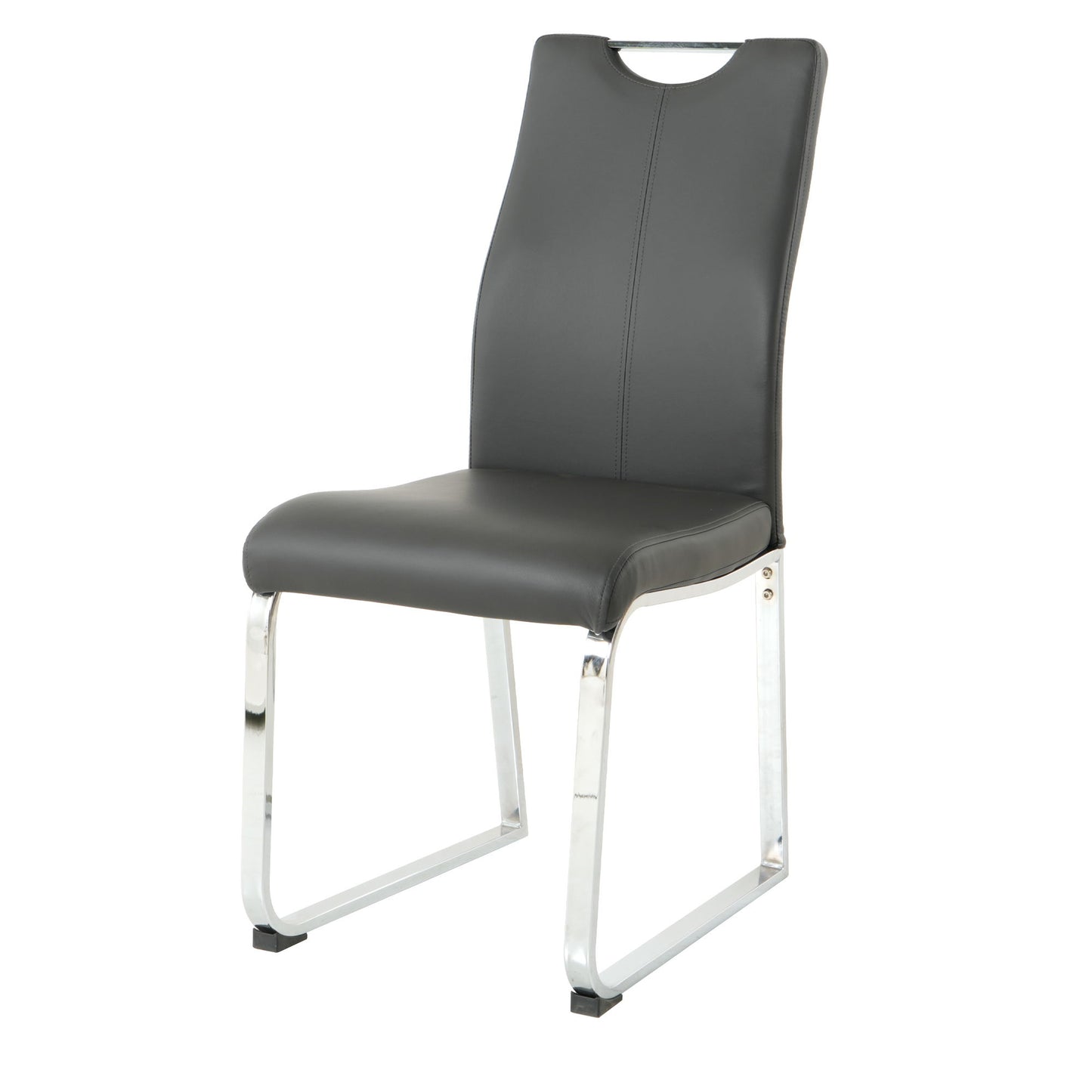 Modern Upholstered Dining Chair Electroplated Metal Legs (Set of 2)