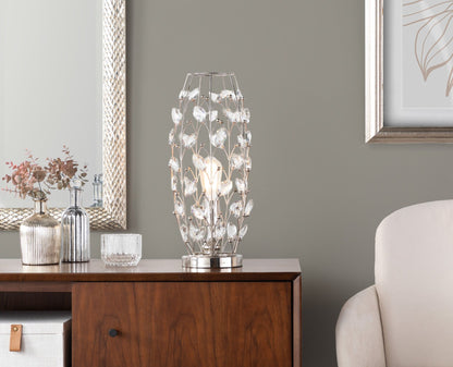 Crystal - Buds Contemporary Uplight Lamp - Nickel
