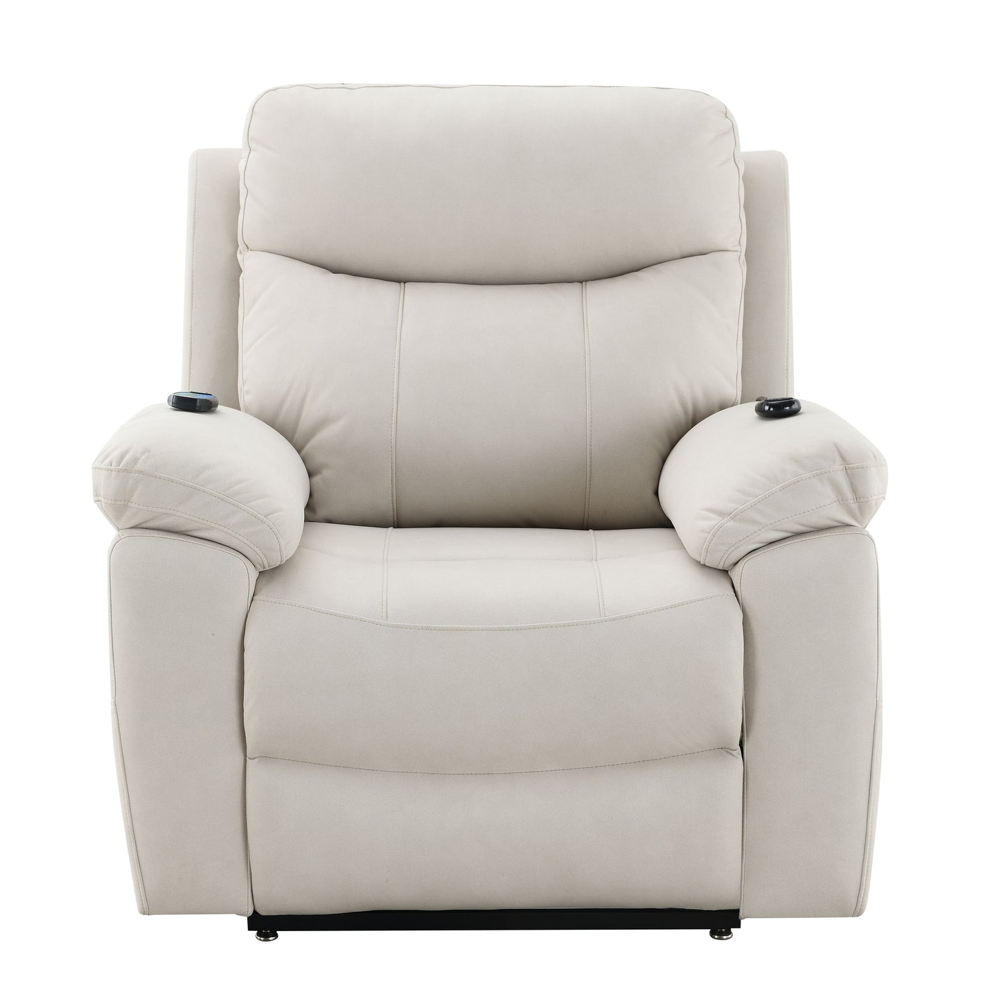 Chriki - Polished Microfiber Power Motion Recliner With Lift Heating Massage Chair