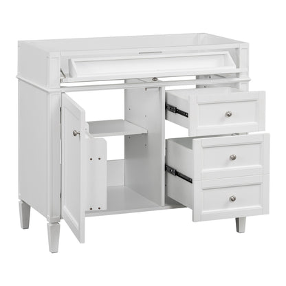 Bathroom Vanity Without Top Sink, Modern Bathroom Storage Cabinet With 2 Drawers And A Tip-Out Drawer