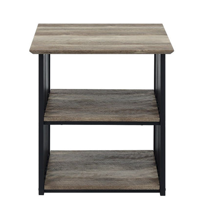 Zudora - Nightstand - Antique Oak & Black
