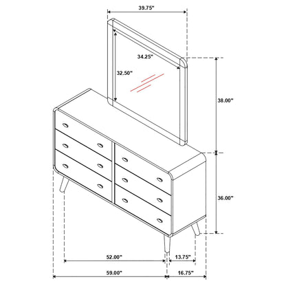 Winston - 6 Drawer Dresser With Mirror