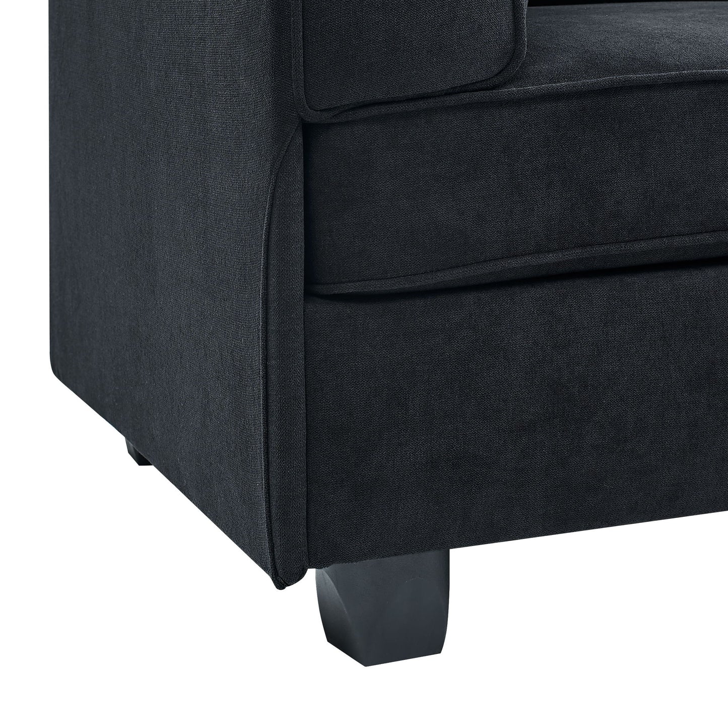 Upholstered Modular Sectional - Black