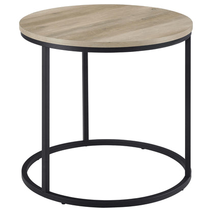 Arrize - Round Side End Table - Pine Wood