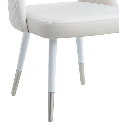 Zemirah - Velvet Gloss Side Chair (Set of 2) - White