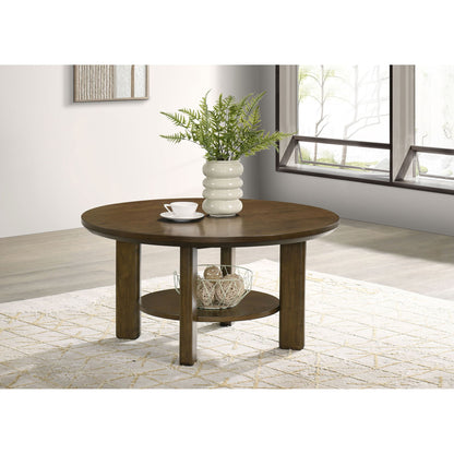Crispin - Round Table With Lower Shelf