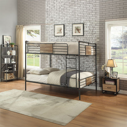 Brantley - Double Queen Bunk Bed - Sandy Black & Dark Bronze Hand-Brushed