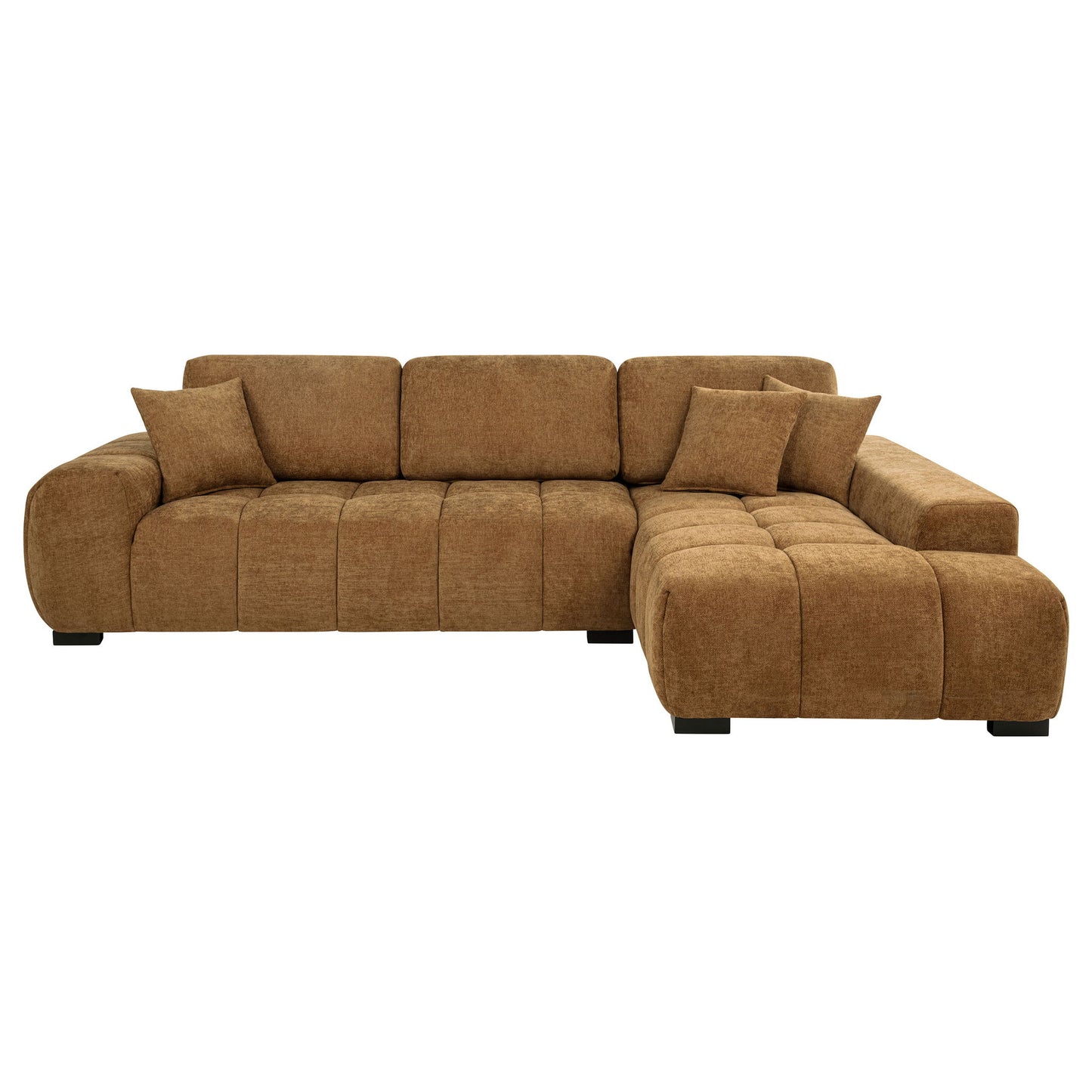 Plather - Sectional Sofa With Chaise - Amber