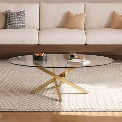 Oval Coffee Table For Living Room - Gold