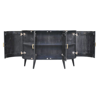 Quad - T Bar Cabinet - Ash Black