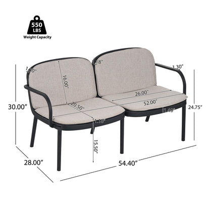 Luna - Outdoor Patio 3 Pieces Chat Set