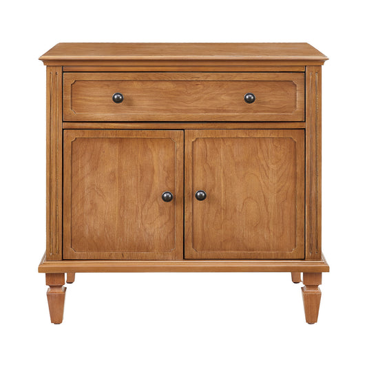 Nightstand With Charging Station Bedside Table With Drawer And Double Door Storage