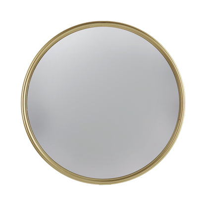 Round Mirror, Circle Mirror With Iron Frame For Living Room Bedroom Vanity Entryway Hallway