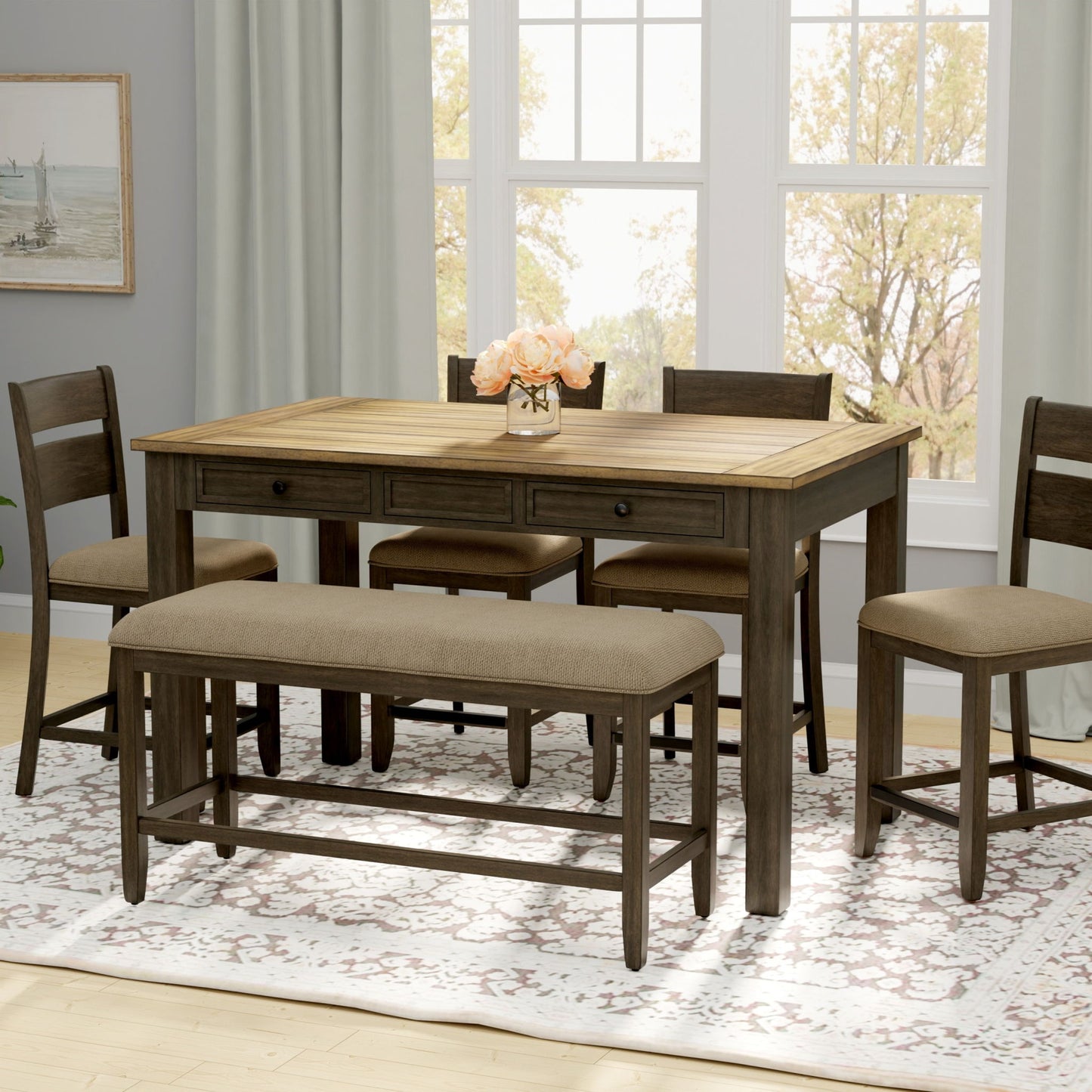 6 Piece Gathering Dining Set