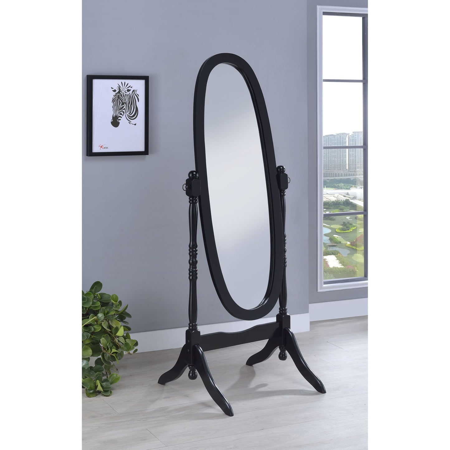 Dunne - Cheval Mirror With Oval Frame
