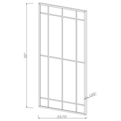 Harvik - Window Pane Wall Mirror With Linear Trim - Black