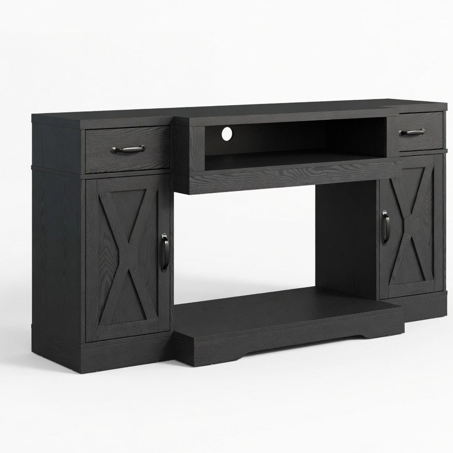 TV Stand With Adjustable Shelves & Double Doors