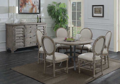 Louvred Door Buffet - Taupe