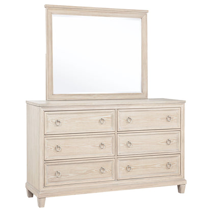 Wedner - 6 Drawer Dresser With Mirror - Oak