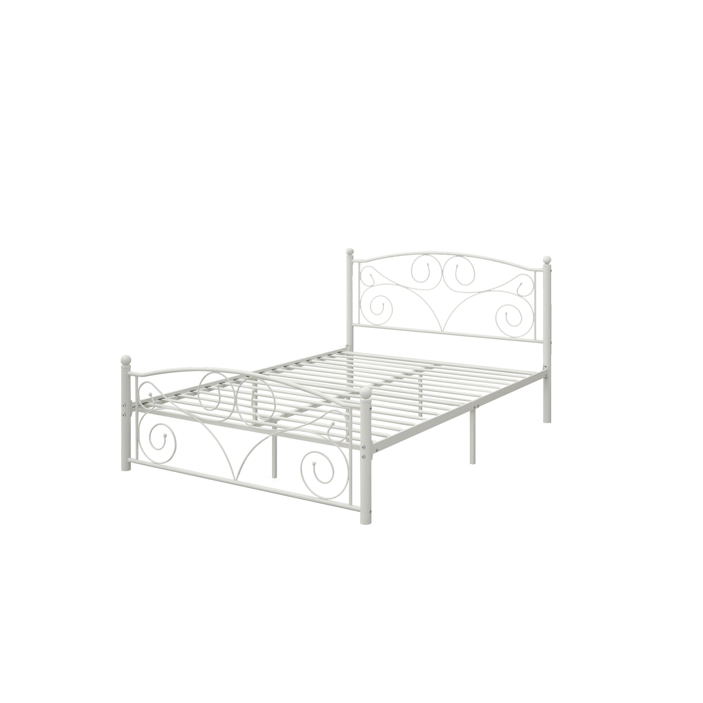 Unique Flower Sturdy System Metal Bed Frame With Headboard And Footboard