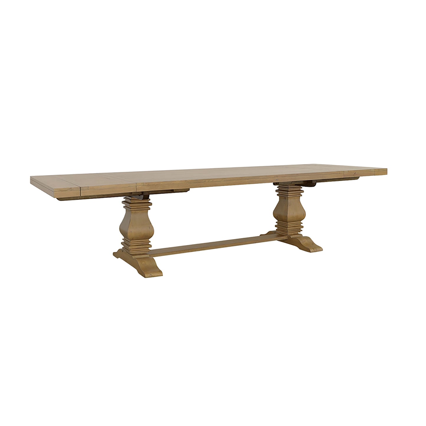 Allende - Extension Dining Table With Double Pedestal Base - Honey