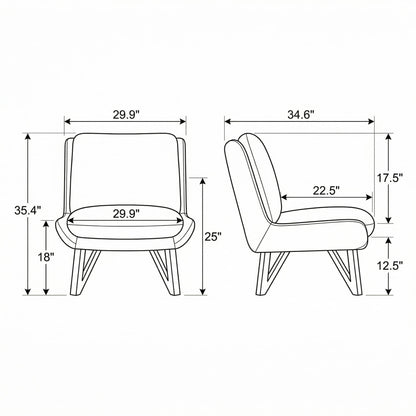 Armless Accent Chair