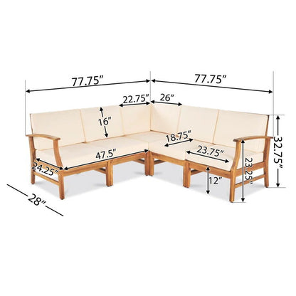 Perla - 5 Pieces Sofa Set