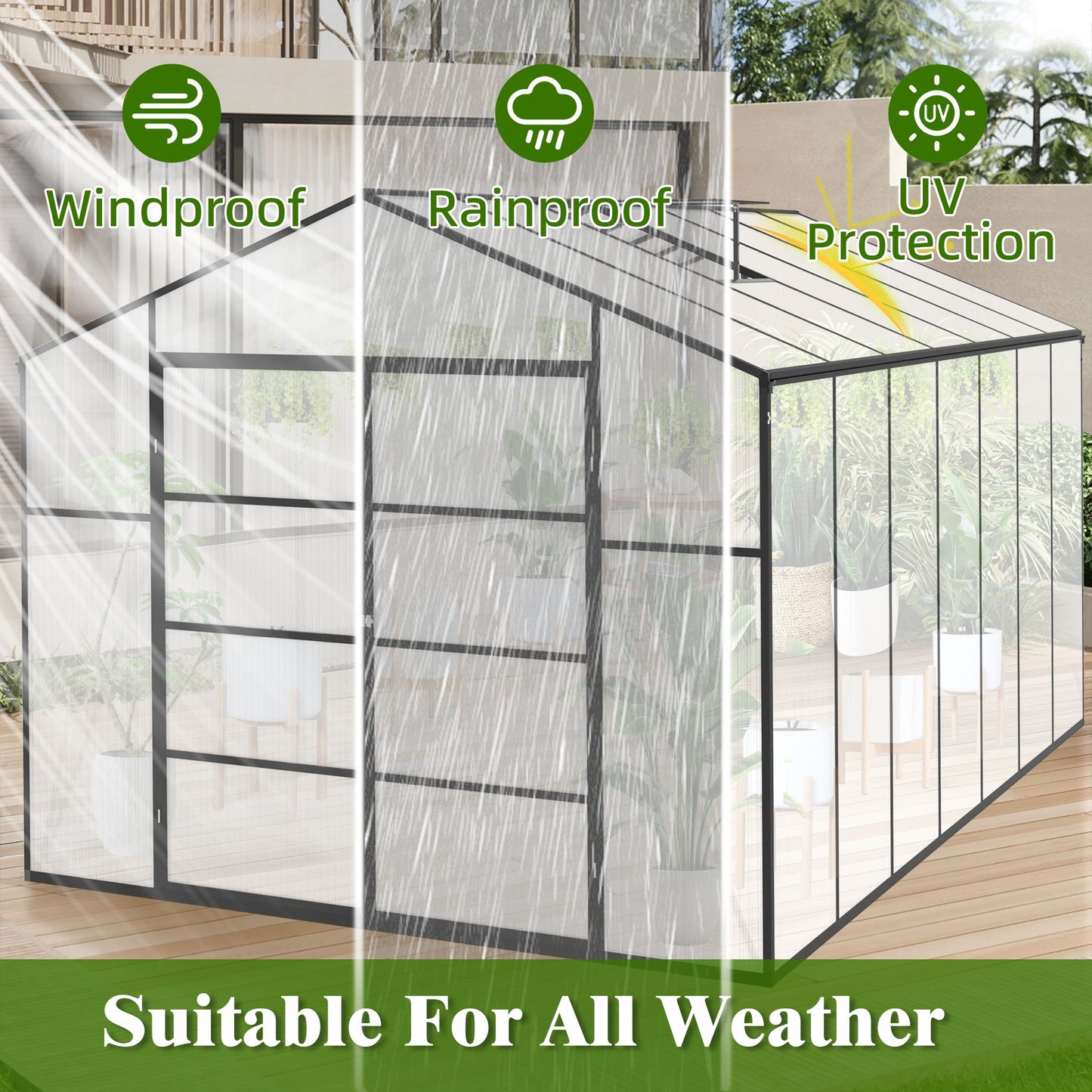 Gain Height Windproof Aluminum house With Raised Base