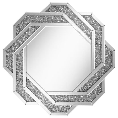 Mikayla - Braided Frame Wall Mirror - Silver