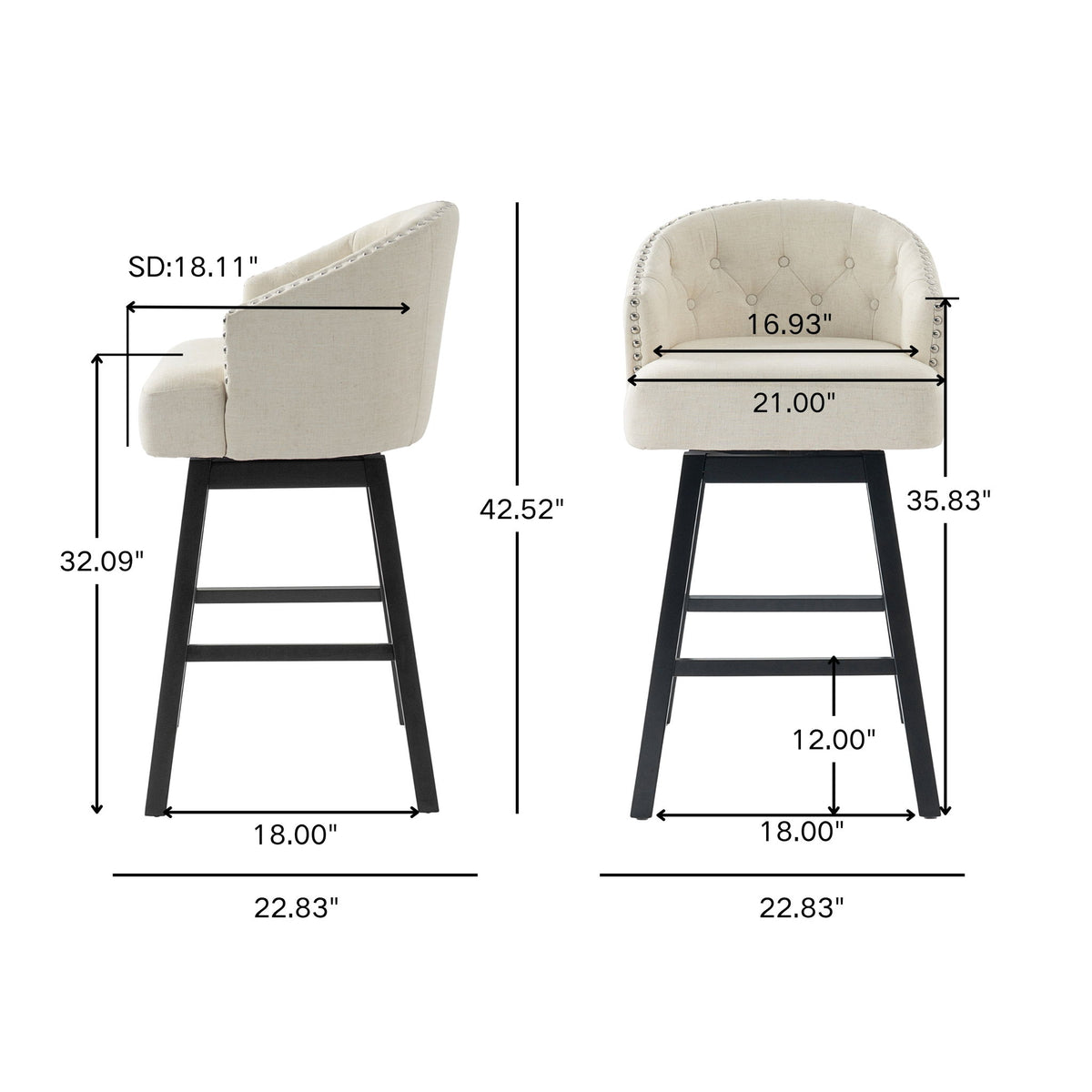 Swivel Bar Stool (Set of 2)
