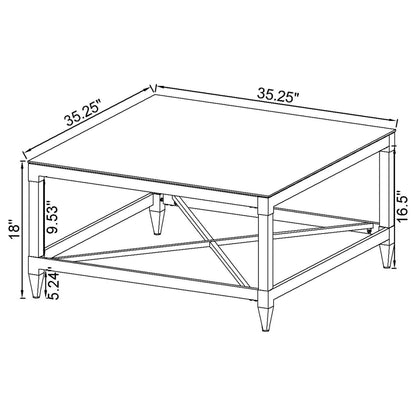 Wallingsford - 2 Piece Square Coffee And End Table Set - Chrome