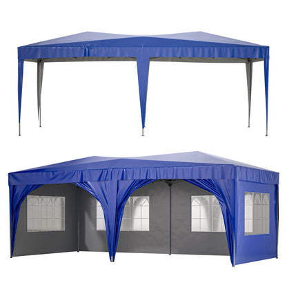 Pop Up Canopy Outdoor Portable Party Folding Tent With 6 Removable Sidewalls + Carry Bag + 6 Pieces Weight Bag