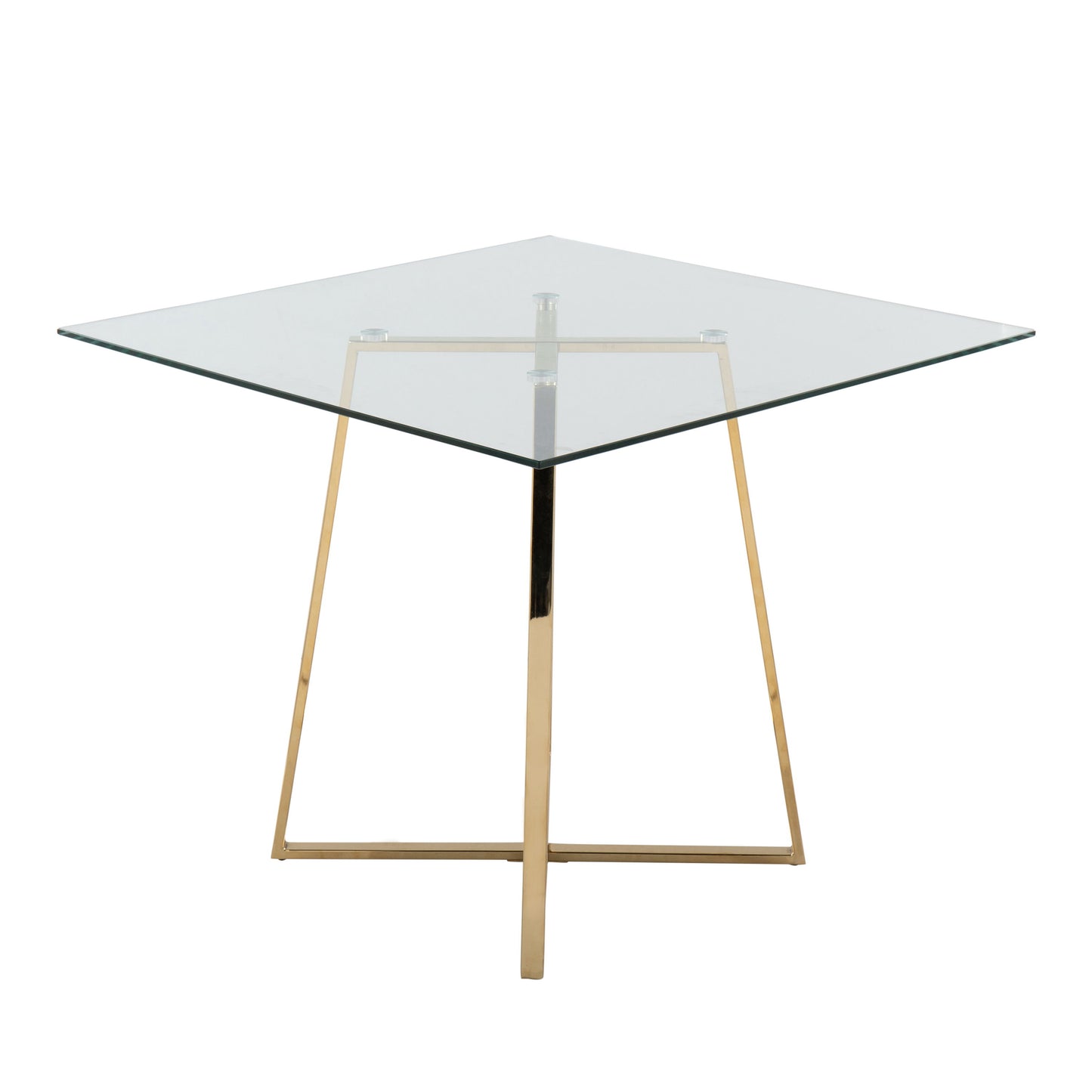 Cosmo - Contemporary / Glam Square Dining Table Legs - Clear