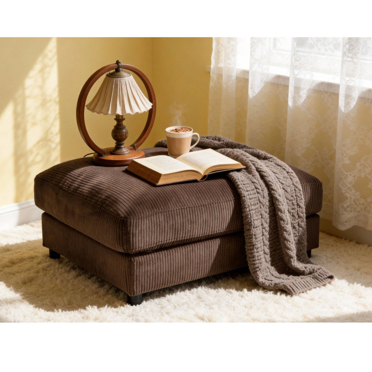 Upholstered Rectangle Ottoman