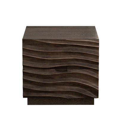 Nightstand With 2 Drawers, No Handles
