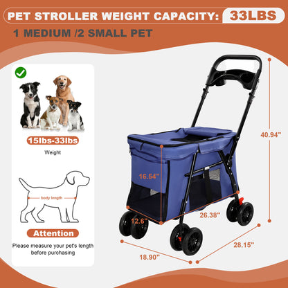 Pet Stroller For Small / Medium Pets