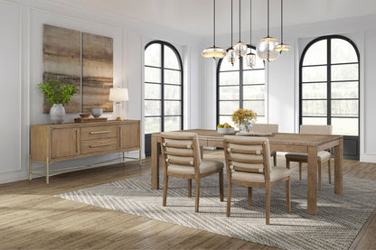 Dining Table With Leaf - Light Brown