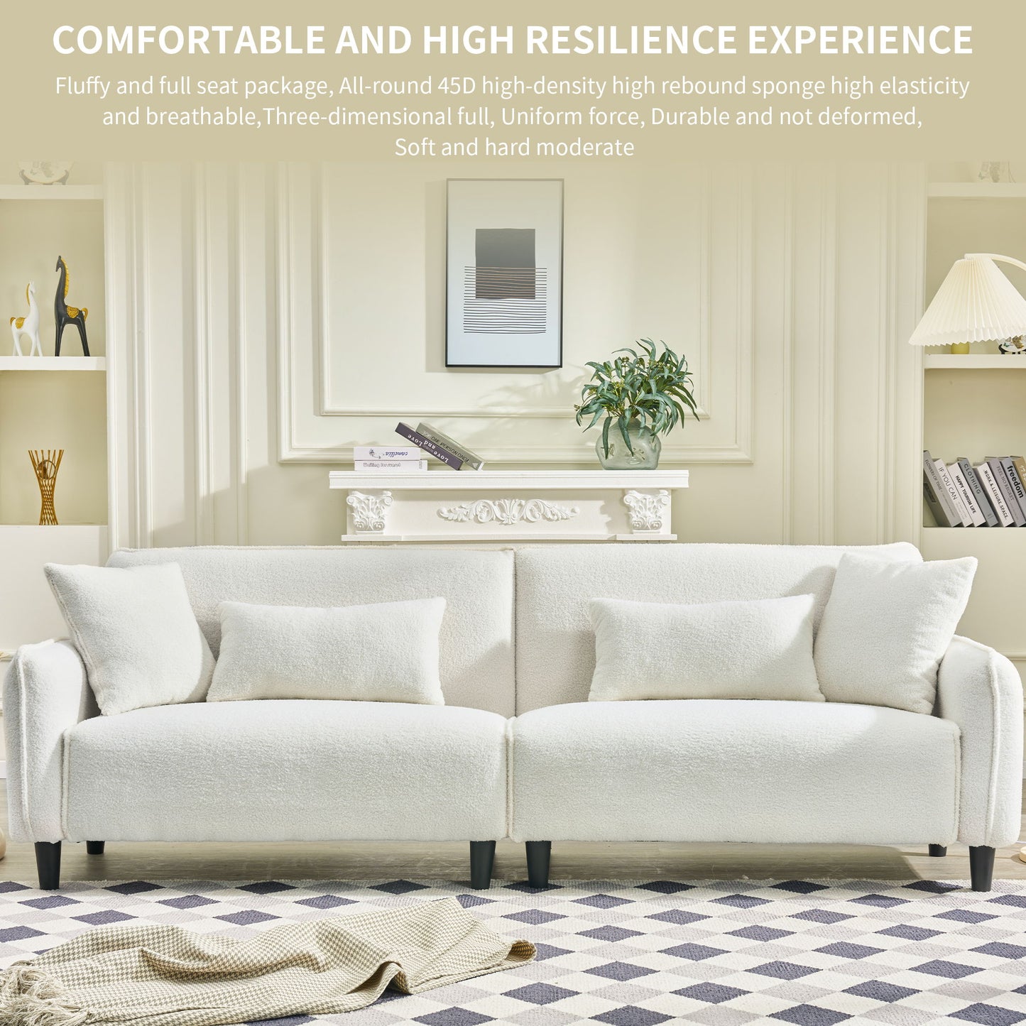 Teddy Velvet Sofa, Soft & Comfortable