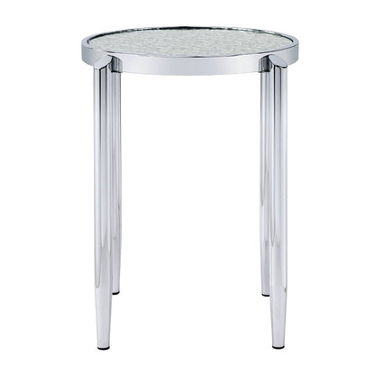 Abbe - End Table - Glass & Chrome