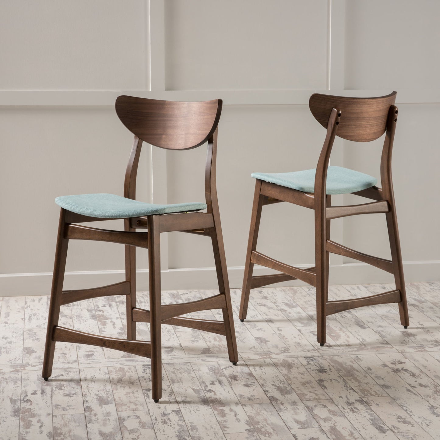 Elegant Counter Height Chair With Cushioned Seat