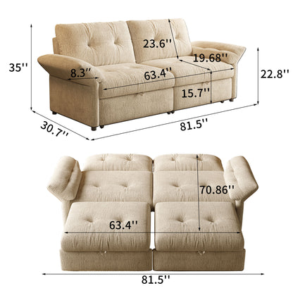 Sofa Bed, 2 In 1 Design For Living Rooms