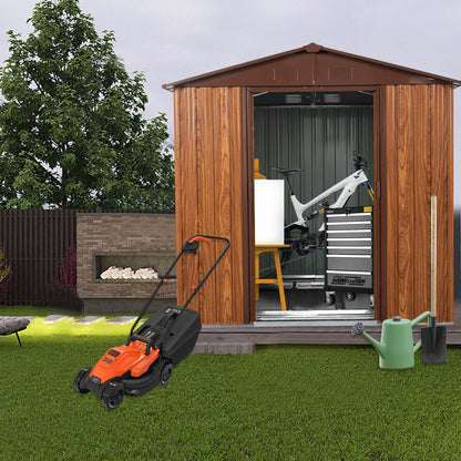 Outdoor Metal Storage Shed With Floor Base