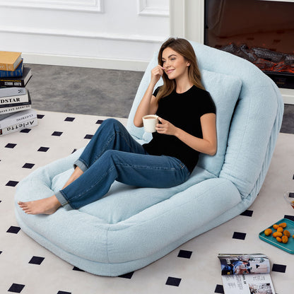 Contemporary Folding Sofa Chair With 5 Adjustable Positions For Gaming, Meditation, And Relaxation