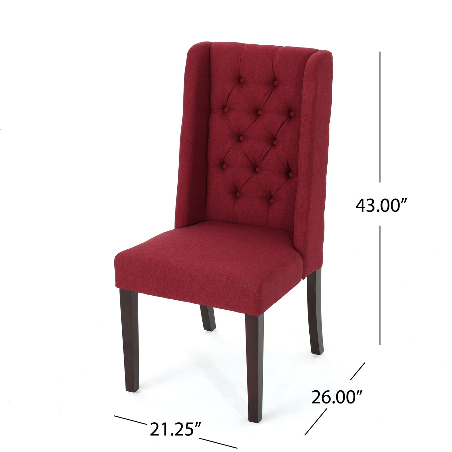 Sophisticated Tufted Dining Chair With High Back Design