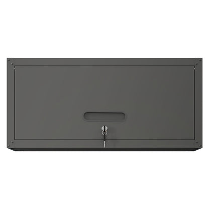 Heavy Duty, Metal Wall Mounted Tool Storage Cabinet Steel Metal Garage Storage Cabinet - Black / Gray