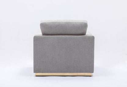 Valin - Linen Chair For Living Room - Gray